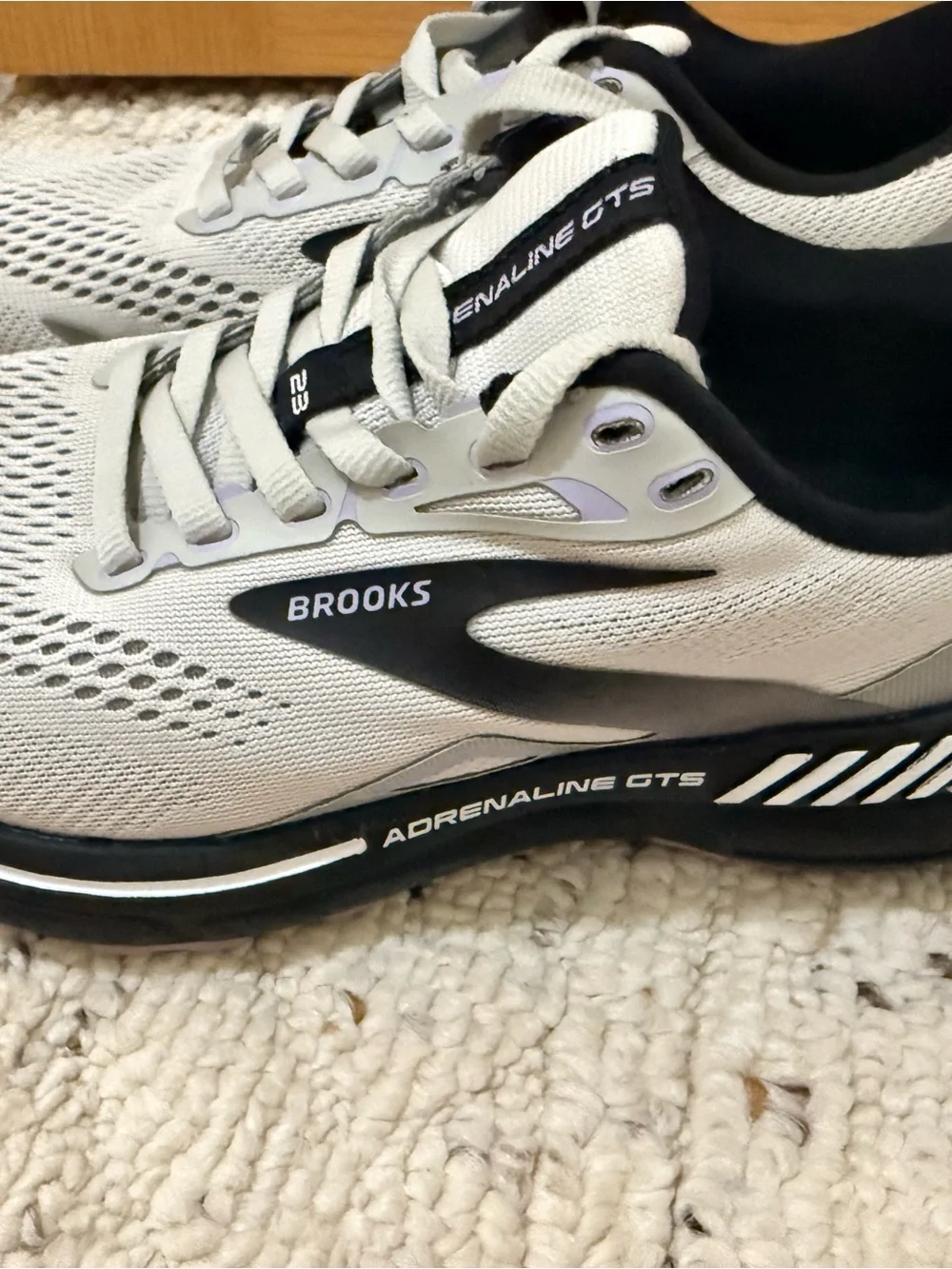Brooks Adrenaline Running Shoes White with Black Accents